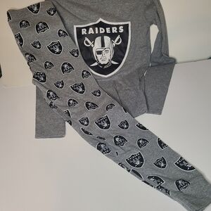 Youth Las Vegas Raiders Long Sleeve T-Shirt and Pants Sleep Set